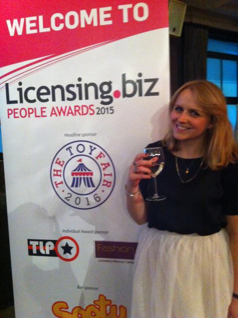 LicensePenguin's tweet photo. Here's our very own rising star @EmilyCampan at the #LBpeople @Licensingbiz awards :) http://t.co/rIn7Wi1Yr5