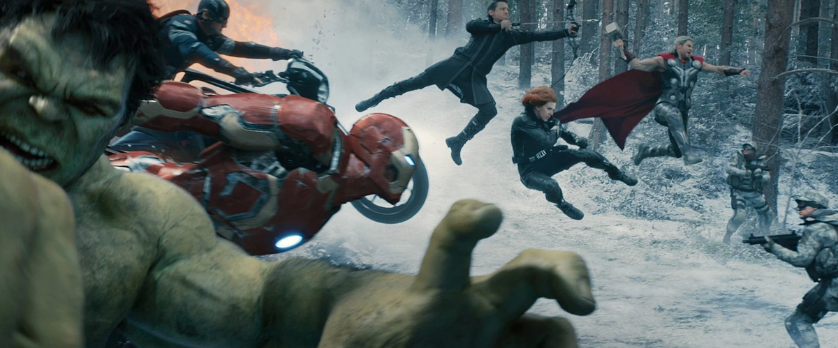 washingtonpost's tweet photo. Review: "Avengers: Age of Ultron" gets the Marvel band back together http://t.co/TgPZJ4VtQj http://t.co/gvGg4FCsHj