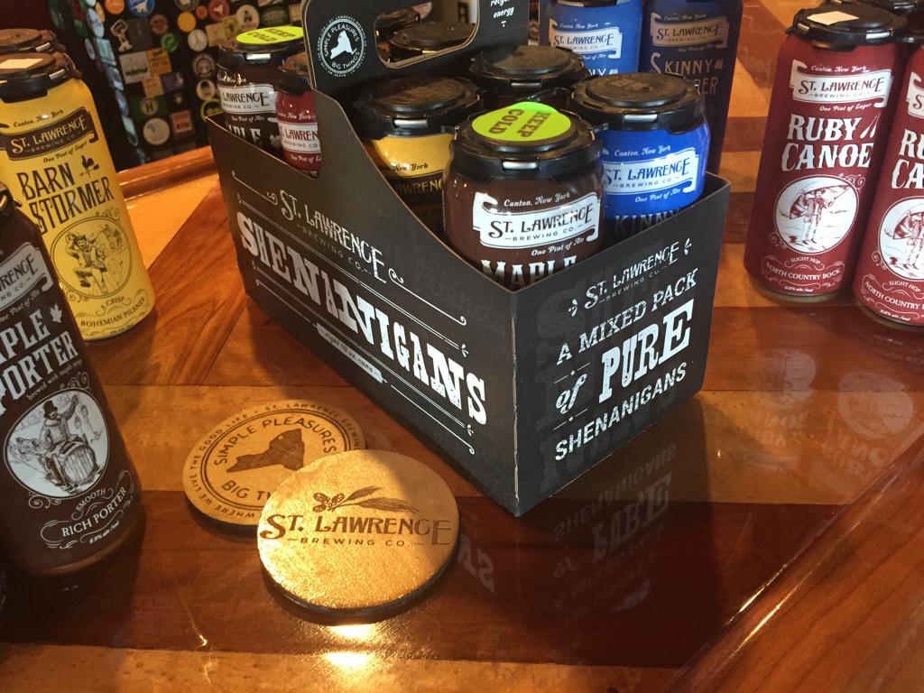 StlawrenceBrew's tweet photo. Coming soon! Shenanigans mix pack! #thinkny #drinkny #simplepleasures #bigthings http://t.co/neinDlBgE3