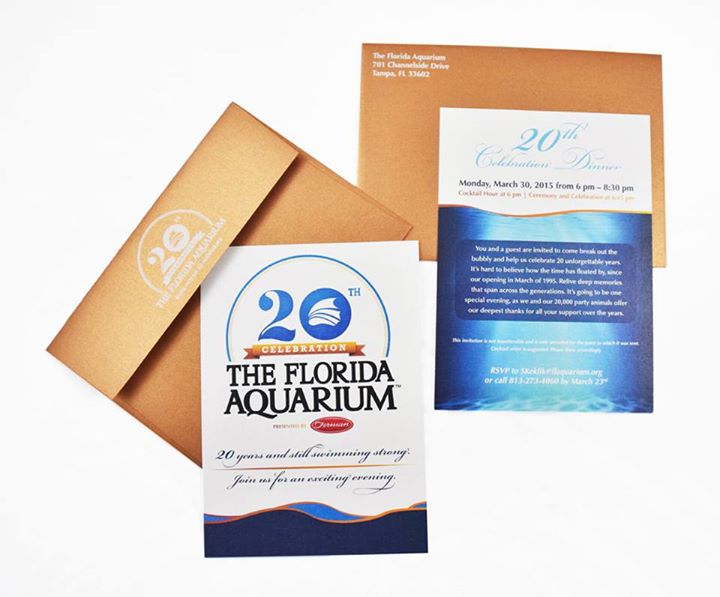 sensory5's tweet photo. We designed the invitation for @floridaaquarium 20th Celebration Dinner. #metallicpaper   http://t.co/TZ3zUtdzDT http://t.co/a7eSBnyX6S