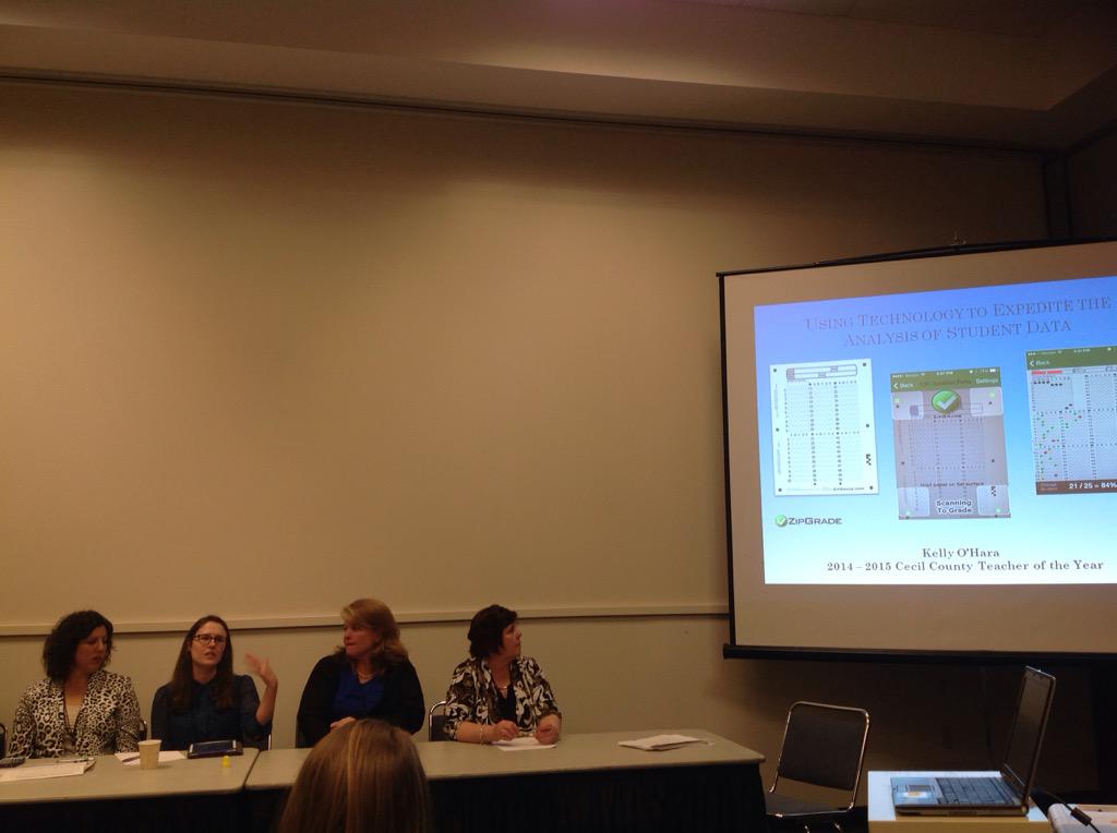 ReadingReineke's tweet photo. Kelly O'Hara, Cecil Co #toy2014 shares how she uses @ZipGrade to quickly give her students feedback #cgmd15 http://t.co/IiygrsOq0G
