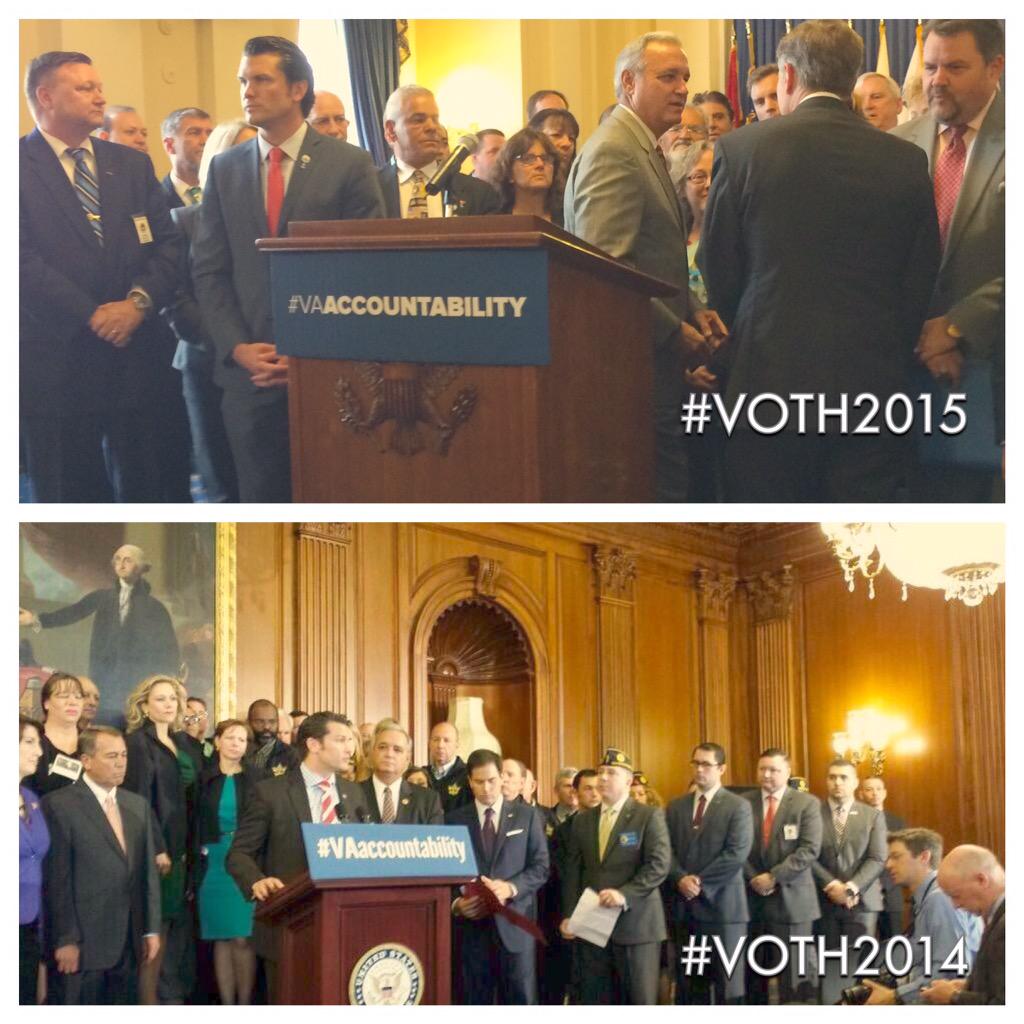 ConcernedVets's tweet photo. DΓ©jΓ vu, anyone? #VOTH2015 ends with a press conference on Capitol Hill. #TBT #VAaccountability http://t.co/2iccus87We