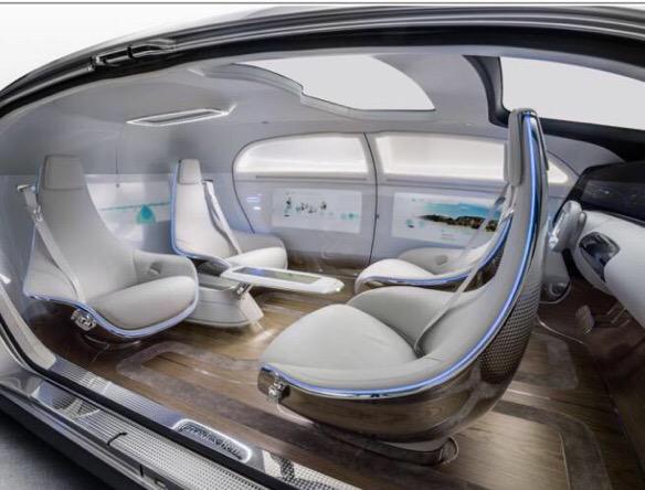 DifferentGoals's tweet image. Concept driverless Mercedes interior.