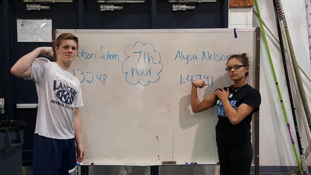 LakeParkPE's tweet photo. 7th Hour Top Performers
Boys JACKSON SCHOEN 1.32.48
Girls ALYSA NELSON 1.47.91
#LPPEObstacleCourse http://t.co/wf3zQMsuYF