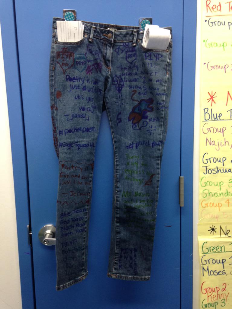 LOdlum29's tweet photo. Lots of poems in our pockets!!! What a fun and insightful day! @8thGrELAEagles #pocketpoem #npm15 http://t.co/1JWSo26QW5