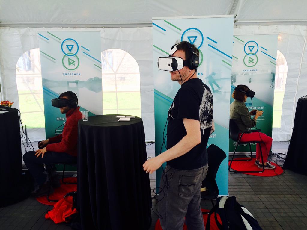 cfcmedialab's tweet photo. Enjoying the #CFCVRsketches @hotdocs follow @OccupiedVR &amp; @weare1188 who helped create them! #HotDocs2015 http://t.co/GFsArU5yJg