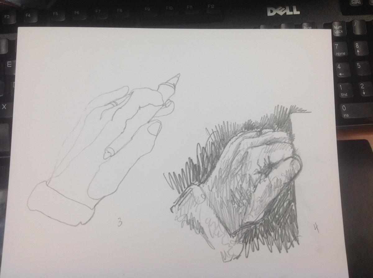 DaveMorrell8's tweet photo. #draw21days. Hands http://t.co/9jPBAWQpws