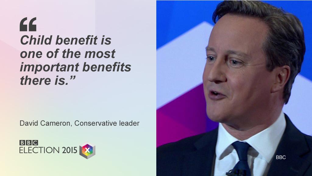 BBCPolitics's tweet photo. David Cameron says child benefit is "key" for UK families http://t.co/jsd8Jb1lYA #bbcqt http://t.co/c13CsAKr4Q