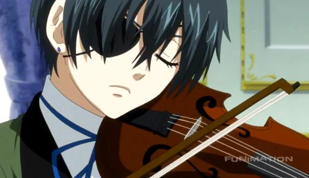 GreedyCiel's tweet image. Begins to play his violin