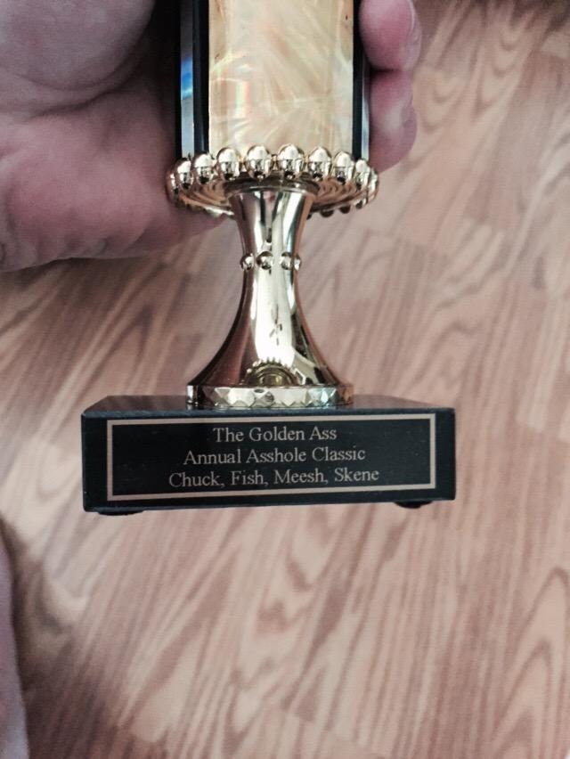 Thats_Harsch17's tweet photo. The trophy for our annual golf tournament came in today 😂 Can't wait for this weekend! #TheGoldenAss http://t.co/1WFdKeLANc