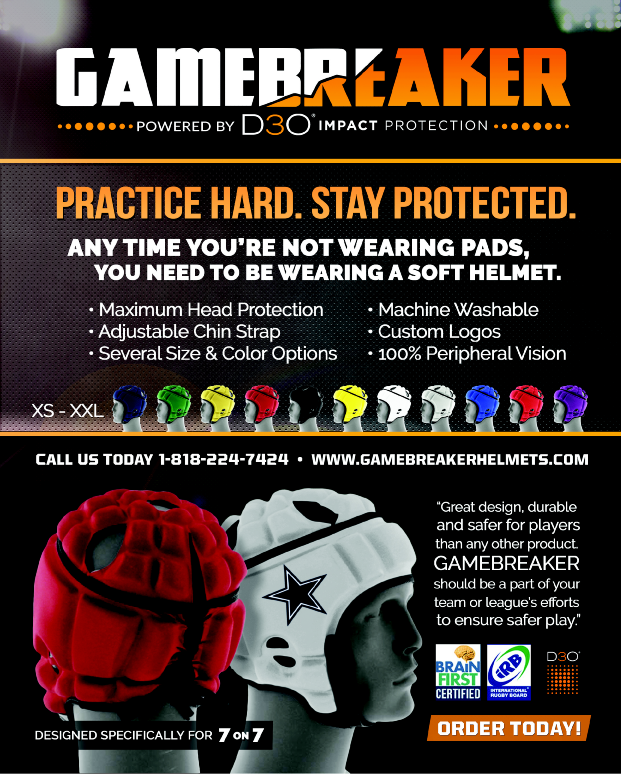 PROTECT YOUR KIDS WHEN THEY PLAY FLAG FOOTBALL !!! gamebreakerhelmets.com