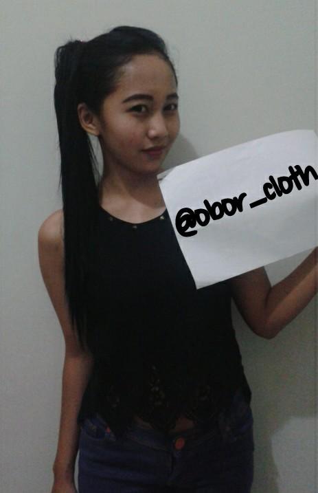 Follow ig and twitter kami <a href="/Obor_Cloth/">OBOR Clothing.co</a> 
Thanks kakak cantik <a href="/belladesia/">cosabella</a> .