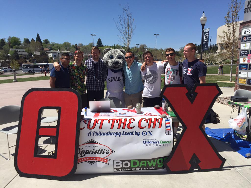 ThetaChiNevada's tweet photo. Come check out our table in front of the Joe! #CuttheChi starts 11am on Monday! http://t.co/k8SKHxHxyW
