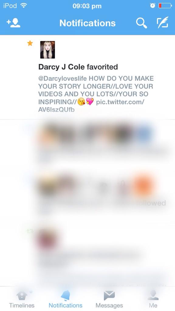 AmberZoellaFan's tweet photo. OH MY GOSH // THANKS SO MUCH // LYSM // FANGIRLING SO MUCH RN // @Darcyloveslife http://t.co/bbzKZAW5bS