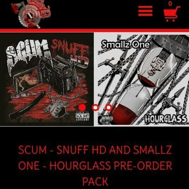 SmallzOne's tweet photo. Preorders are all set for Scums new album #SnuffHD and my ep #Hourglass at http://t.co/Q8rSDGfD6i !! #LSP http://t.co/nTxZgyWoX8