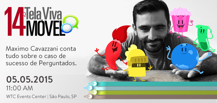 Perguntados_app's tweet photo. Pela primeira vez no Brasil, @MaximoCavazzani estará presente no 14ª #TVM2015! Inscrições em: http://t.co/CQLEpy3AZY http://t.co/v8ueeWnLdB