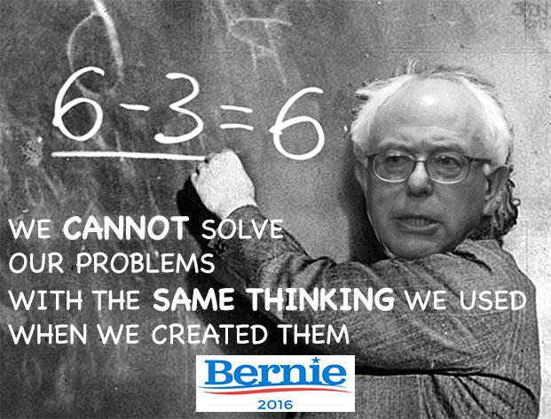CharlestonForBS's tweet photo. Do the math....Bernie for '16 #Einstein #BernieSanders #SouthCarolina #Charleston #Progressives http://t.co/GApH8208WU