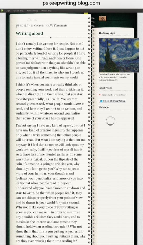 PSKeepWriting's tweet image. Read my blog at pskeepwriting.blog.com ! Any comments or ideas welcome! X