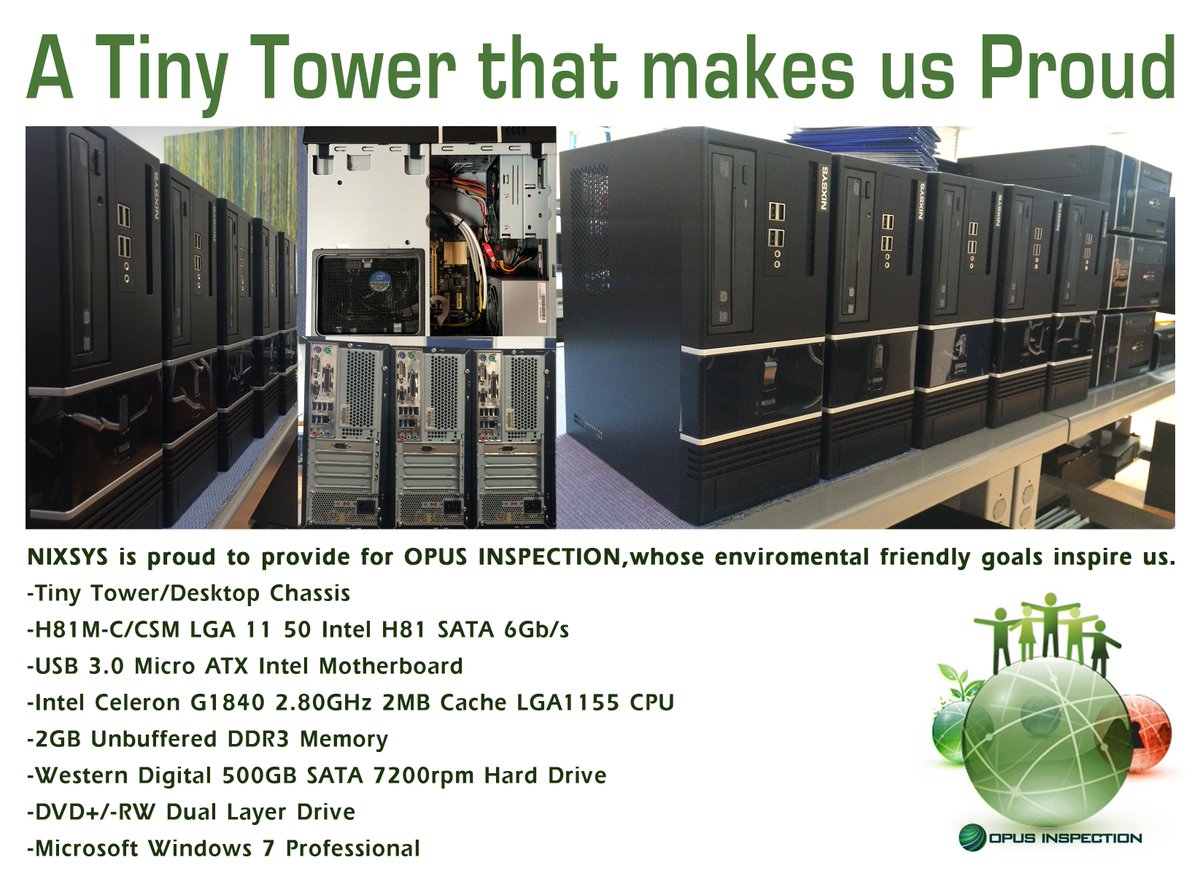 nixsys's tweet photo. Nixsys is proud to provide for OPUS INSPECTION, whose environmental friendly goal inspire us. #proudofourproduct http://t.co/D43Yx0FxYX