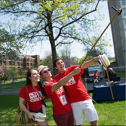Wharton's tweet photo. Congrats to all of our rising seniors for participating in today's #HeyDay100 ceremony! http://t.co/47bjY0rZqP