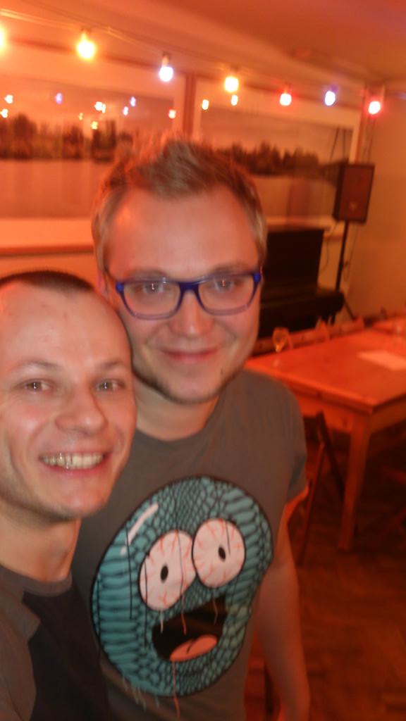 bartekzdanowski's tweet photo. Last day of @3h4xx at @TouK_pl We'll miss you mate! Good luck.! http://t.co/P6P3B2X7Zc