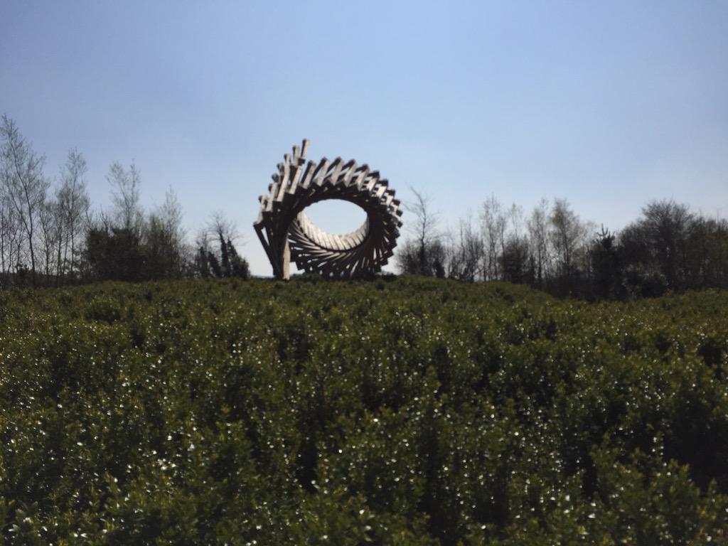 Oakfield_Park's tweet photo. Anyone here at #Donegalhour seen our new #Longsleeper #sculptur by artist #LockyMorris ? #kinlaygalway http://t.co/TkWrGavQEo