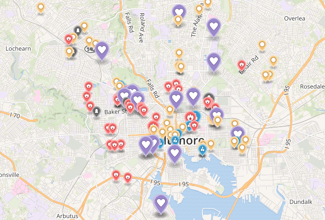 simienap's tweet photo. Volunteer Hub and Interactive Map http://t.co/Os7Am6dBCk #baltimorecleanup #Baltimore #BaltimoreUprising *unofficial http://t.co/pyAKR0HBGt