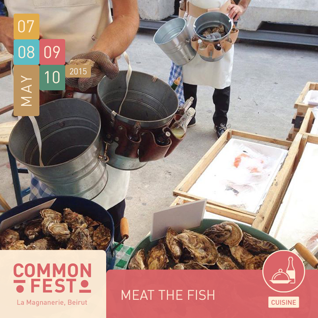commonfest's tweet photo. Pass by @meatthefish's booth at #CommonFestBeirut to savour the best oysters in town. http://t.co/VqXK2O60BM