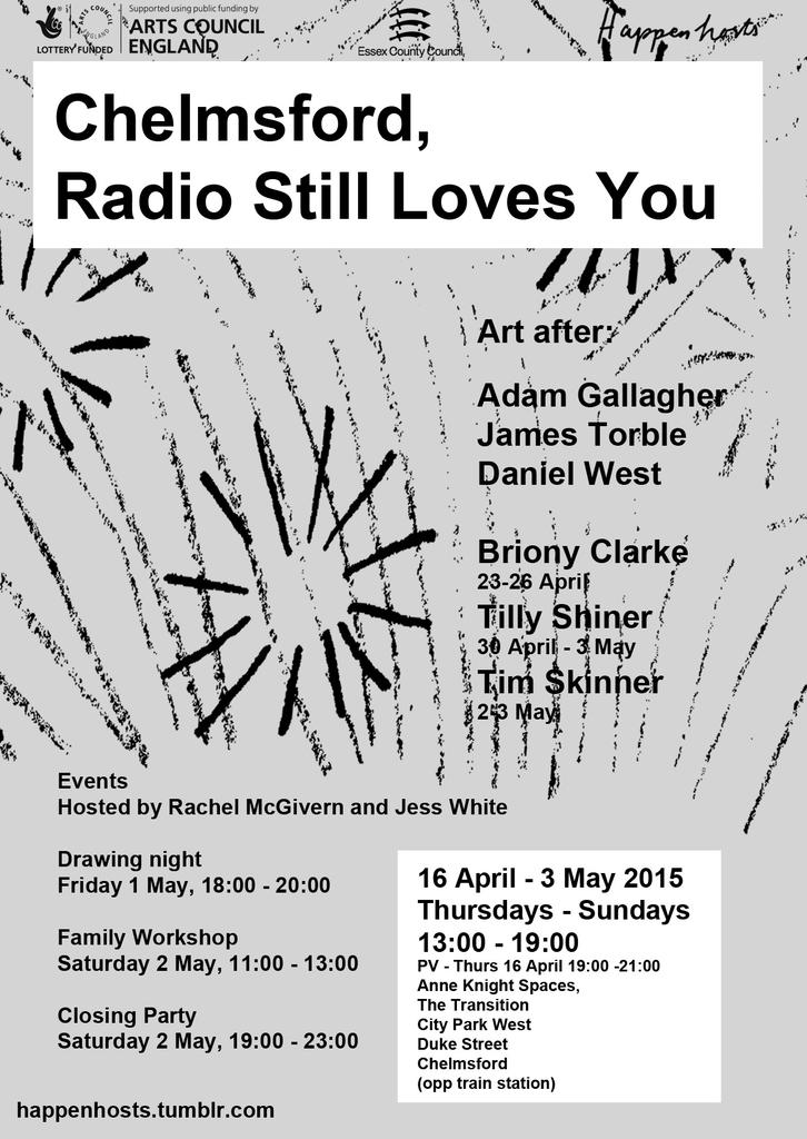 happenhosts's tweet photo. Pleased to announce @skinner_tim is joining us on Saturday and Sunday, because Chelmsford, Radio Still Loves You. http://t.co/p2WL7ebRqc