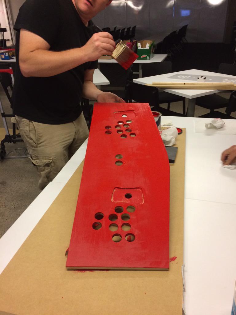 BRCade2015's tweet photo. Painting has begun! #RocketScience15 http://t.co/n0ccTHUoij
