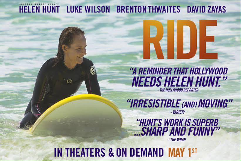 See <a href="/RIDEmovie/">RIDE the movie</a> starring my good friend <a href="/HelenHunt/">Helen</a>! In theaters and On Demand tomorrow 5/1.  ridemovie.org