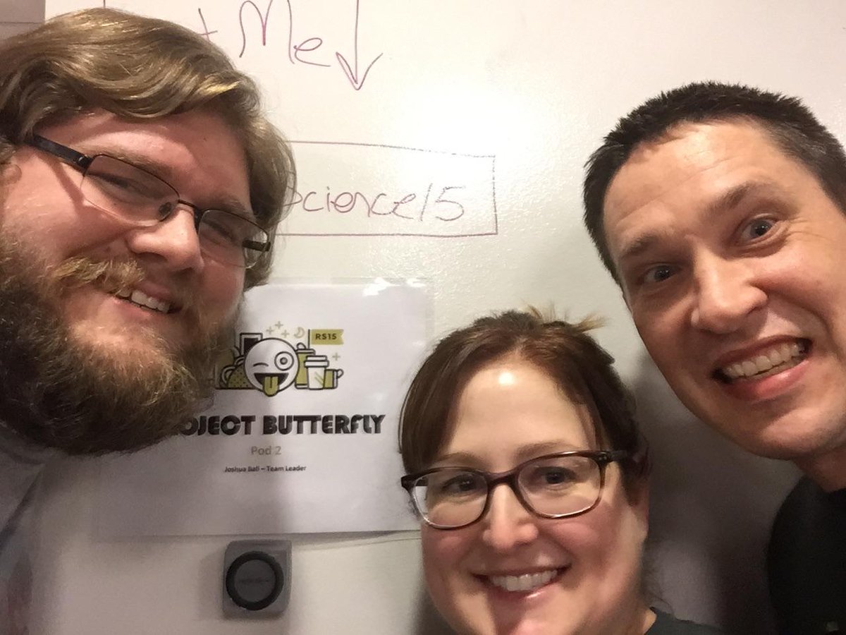 _BottleRocket's tweet photo. Team Project Butterfly is creating a choose-your-own adventure story that can be played on PC #RocketScience15 http://t.co/N0OJUaTTM9
