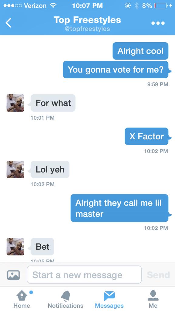 harrison_salter's tweet photo. This guy thinks I'm going on the X Factor😂😂😂 @topfreestyles #LilMaster http://t.co/wM69Ml8oqa