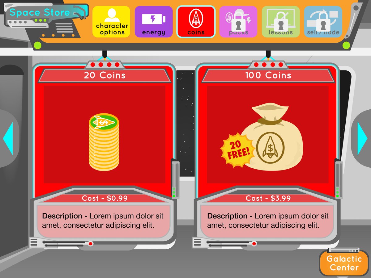 AstrOdyssey's tweet photo. Strapped for coins? You can easily buy more in the in-game store!   #AstroOdyssey #edtech http://t.co/1JFetsLFpt