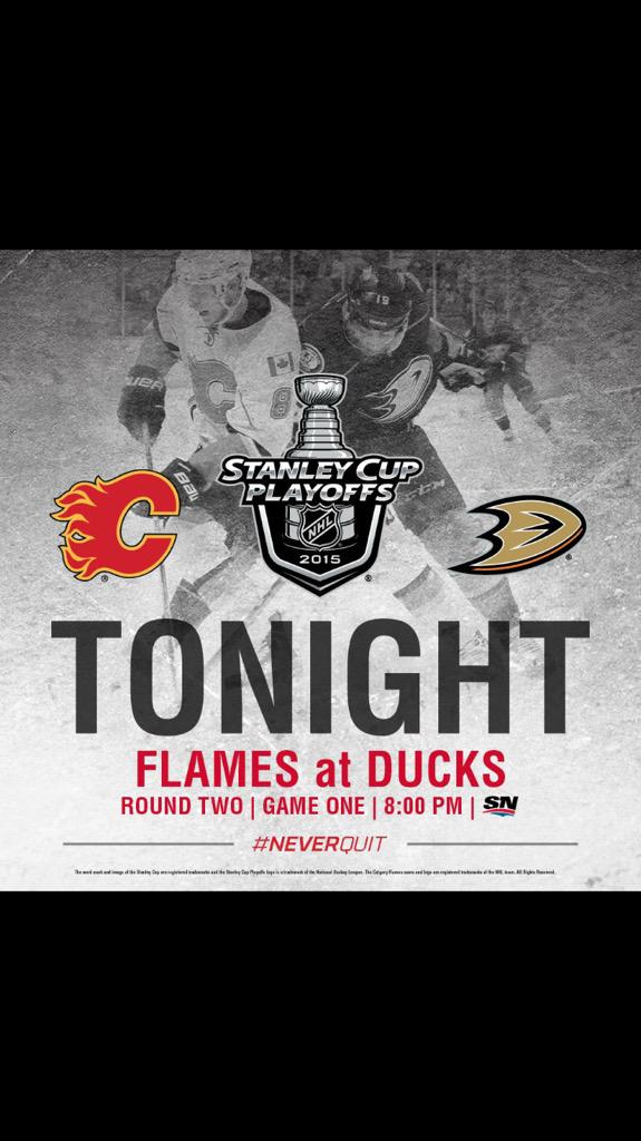Puck drops @ 8pm!  Call 493-265-0018 to save a table! Go Flames Go!