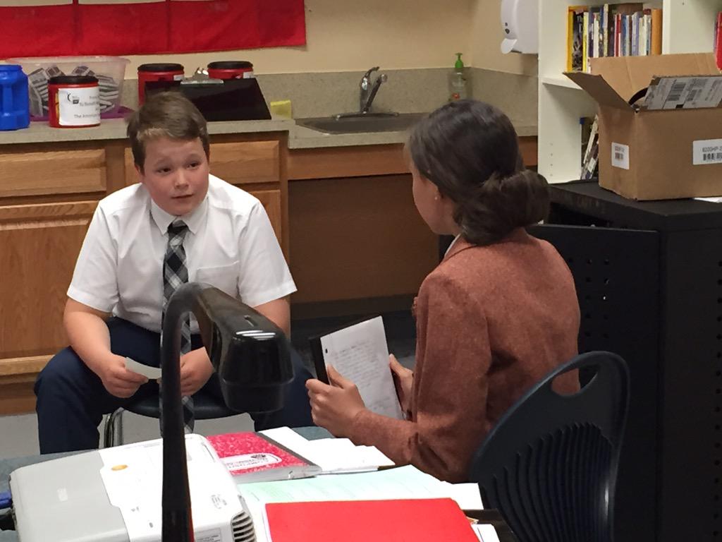 applejax2377's tweet photo. @FCCS_School student Rosalind Franklin being interviewed about her contribution to the science community #FCCSpride http://t.co/DN5EPaKAuU