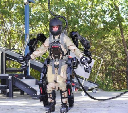 PreHisteric's tweet photo. #Putin's #SuperHuman #Exoskeleton #RoboSoldiers programmed to yell, in 5 languages "Hey where you going, play fair" http://t.co/c3V7FZr8rg