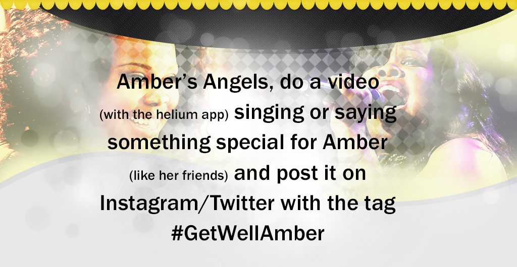 beaTROPIX's tweet photo. Do a video singing or saying somethging special for Amber,and post it on insta/twitter with the tag #GetWellAmber RT http://t.co/uQihAlFCy9