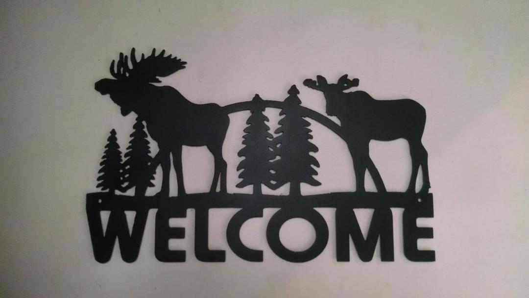 Summit_Metal's tweet image. Moose welcome sign. #Michigan #TheMoose