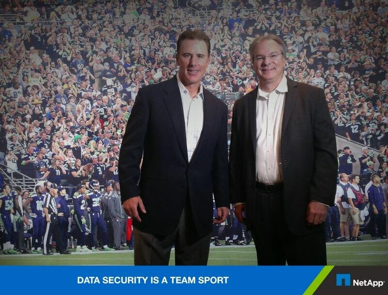 NetApp's tweet photo. The #NetAppHCE tour rolls into Minneapolis! Highlights...talking #datafabric & meeting 4x pro bowler @RichGannon12 http://t.co/FnD2JaMU5N