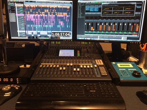 WhizBomb's tweet photo. The joys of sound design and mixing in surround. #surroundsound #sounddesignergeek #nuendo @thegroundcrew http://t.co/8NCu63Lc2p