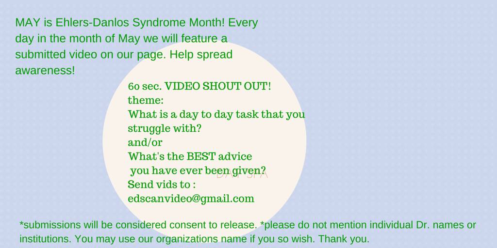 _EDSCanada's tweet photo. Just a reminder, even non-Canadians are more than welcome to send in awareness videos!  #EDS #EhlersDanlosSyndrome http://t.co/kDCy9kmhzh