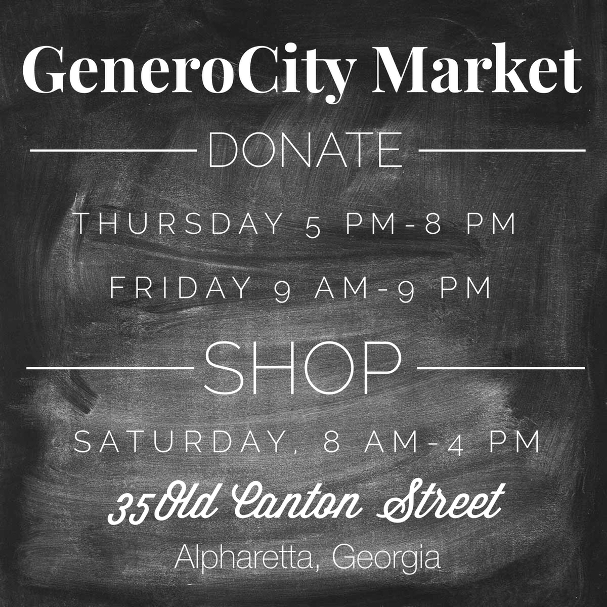 CanopyAcademy's tweet photo. It's not too late! We're still collecting donations for #GeneroCityMarket ! Come see us tomorrow! http://t.co/T0BQoUTfaF