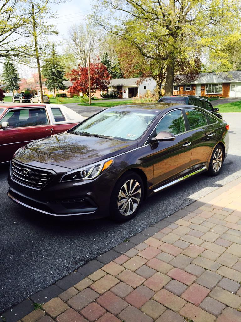Couldn't be outdone by wife, picked up my 2015 <a href="/Hyundai/">Hyundai USA</a> Sonata Sport today  <a href="/CioccaHyundai/">Ciocca Hyundai</a> <a href="/MarioCFulco/">Mario🇺🇸🙏🇮🇹</a> <a href="/aj_baldwin/">AJ</a>