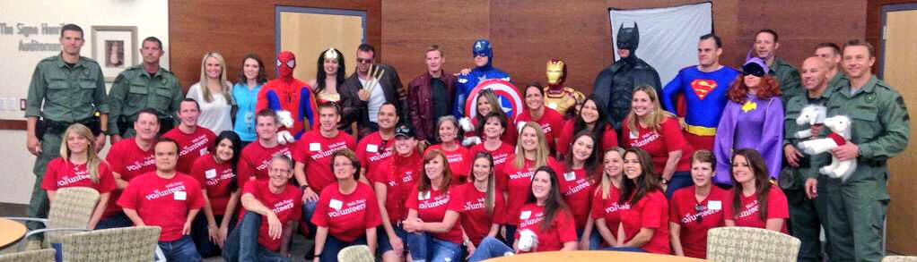 DrStephenPont's tweet photo. Just another day at the office with the @dellchildrens @Austin_Police #Superheroes ! Thanks heroes! @ArtAcevedo http://t.co/xXIWnPqFtu