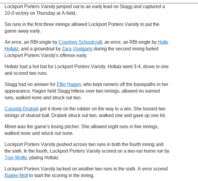 Lockport Softball  (@lpvsoftball) on Twitter photo 