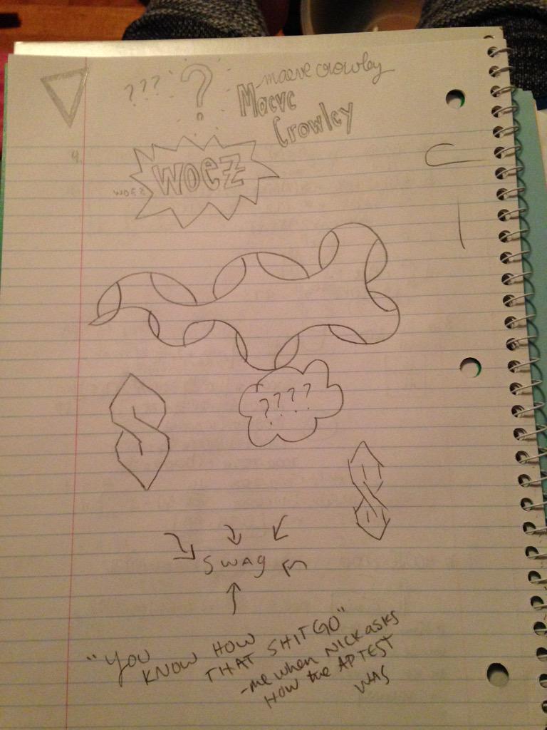 Maeve_Crowley's tweet photo. we've spent the last 4 days of calc doing AP review and this all I have to show for it #FastTrackToA5 http://t.co/eM2tbDNnck