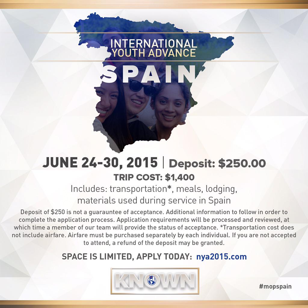 NationalMOP's tweet photo. Registration closes tomorrow, May 1st. Any questions? Tweet us or email nmoptreasurer@gmail.com #mopspain #nya2015 http://t.co/VrRZKXcT5W