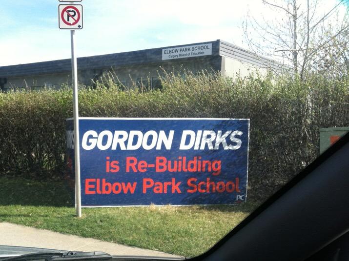 CBCScott's tweet photo. Confused....isn't the government rebuilding it? It might take one person a long time to do that.  #abvote http://t.co/fOlibKVHWF