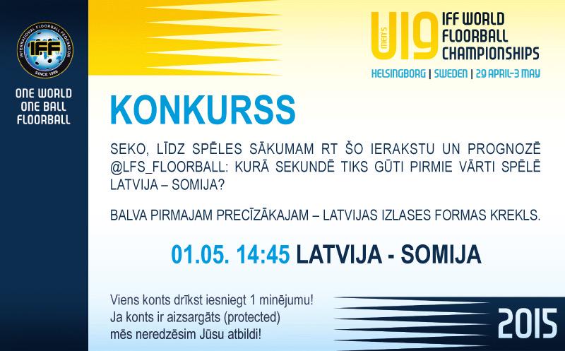LFS_floorball's tweet photo. Konkurss! RT, seko, prognozē un iegūsti Latvijas izlases formas kreklu. #florbols #u19wfc http://t.co/7qZshiqApk